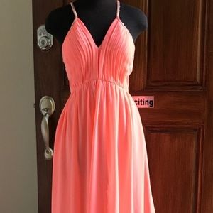 Peach long dress